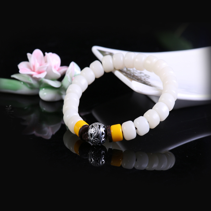 藏式白玉菩提手链